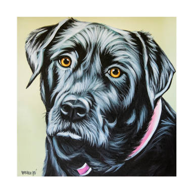 Black lab shop canvas art